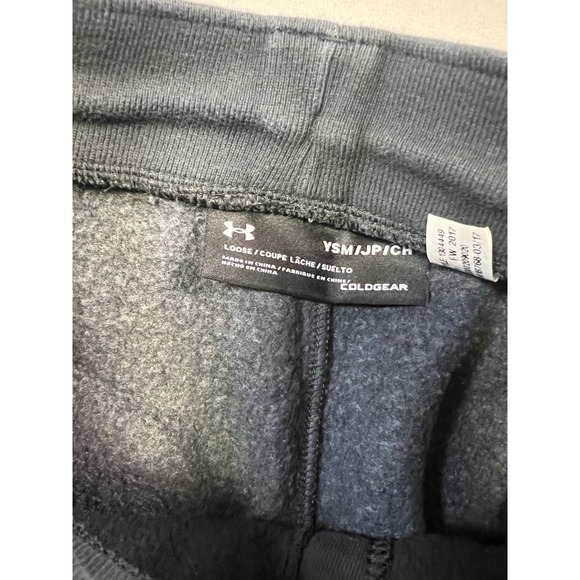 Under Armour SC30 Youth S Jogger Sweatpants Black Loose Drawstring Athletic J5 - Picture 4 of 9